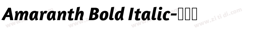 Amaranth Bold Italic字体转换